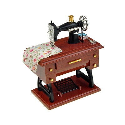 Portable Sartorius Model Sewing Machine Shape Music Box Toy Gift
