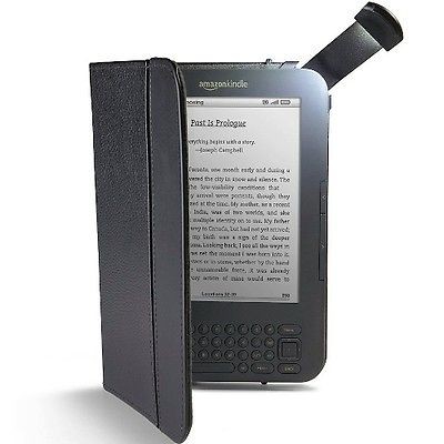   OEM  Official Lighted Leather Cover Kindle Keyboard Case BLACK