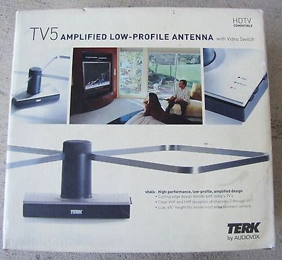 TERK TV5 Low Profile Amplified Indoor Antenna with Video Switch