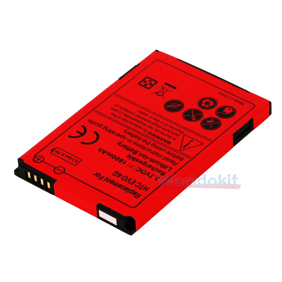 New 1800mAh New Battery Red For Sprint HTC EVO 4G EVO SHIFT 4G Touch 
