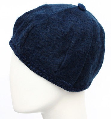 NEW~Soft Alpaca Wool Woven Beret Beanie Hat~ Steel Blue