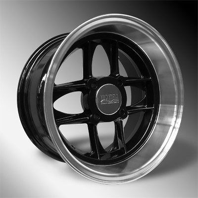 Austin Mini /Cooper 4 New Black/Polished 13x7 Mamba Deep Dish Wheels