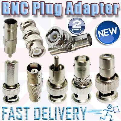   to RCA Phono CCTV Camera RG6 DVR Coaxial Coupler Splitter Plug Adapter