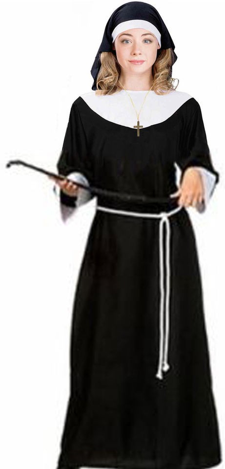 Nun Habit PLUS SIZE Halloween Costume 1x 2x 3x 4x 5x 6x 7x 8x SHIPS 