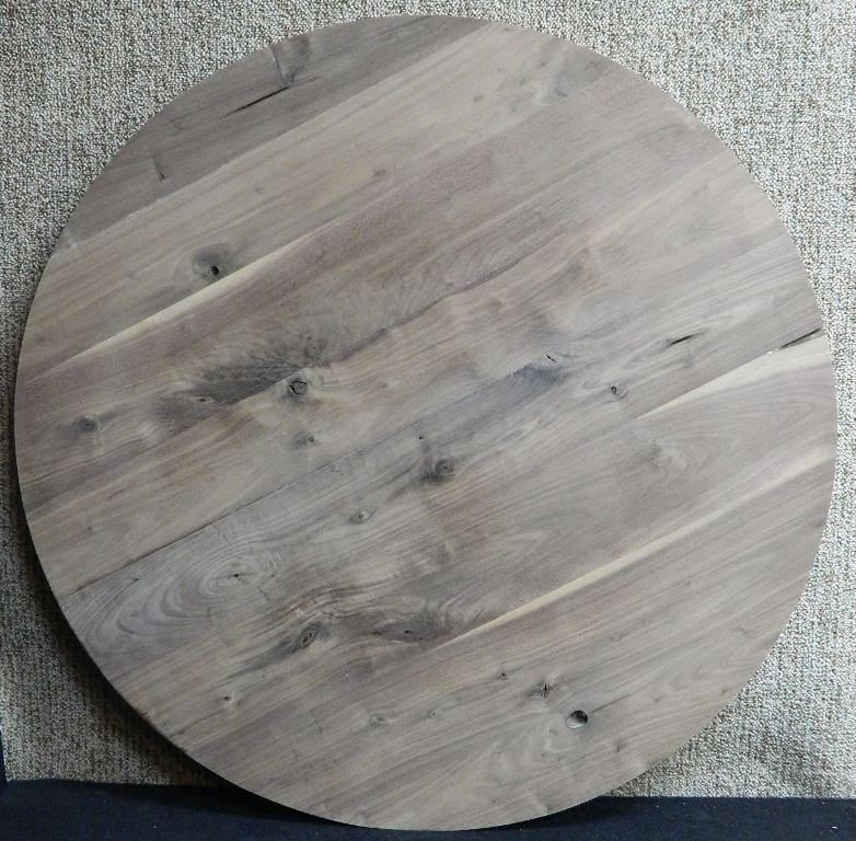 Large Round Black Walnut Custom Glue Up Dining/Coffee Table Top 10531