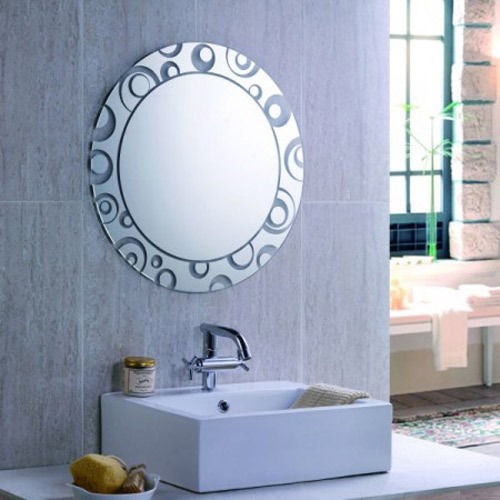 23Round Glass Siver Wall Mirror for Bed/Bathroom