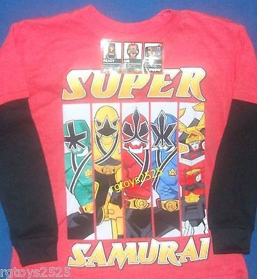 Power Rangers Samurai Long Sleeve T Shirt Sz 10 12 M Child New Zapper 