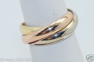 Cartier Trinity Ring Large 750 18K Tri Color Gold