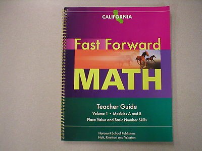 Fast Forward Math Teacher Guide Volume 1 California Harcourt ISBN 