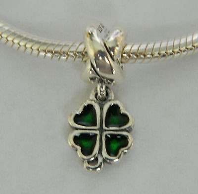 Newly listed Authentic Pandora Green Four Leaf Clover Charm 