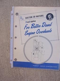 1961 Perfect Circle Piston Ring Doctor of Motors Manual Diesel Engine 