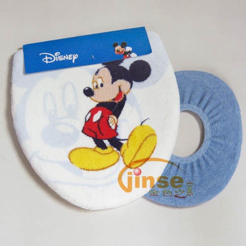 2pc Disney Mickey Mouse Bathroom Shower Toilet lid Cover Set