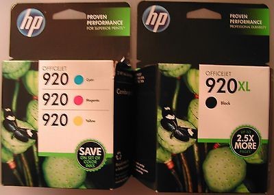 HP # 920XL   BLACK & HP # 920 COMBO PACK Inkjet Cartridges   Brand 