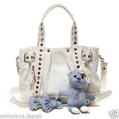   Thavasa Check Bag Shoulder Purse Bear Mascot Japan Christmas Gift F/S