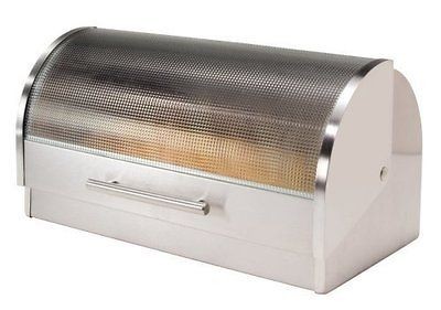   Steel Roll Top Kitchen Bread Box Bin Storage Extra large size
