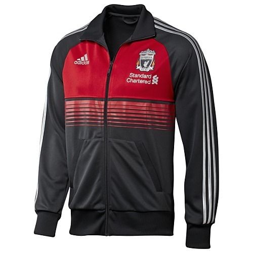 adidas Liverpool FC 2011 SOCCER Track Jacket Charcoal/Red Brand New
