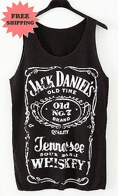Jack Daniels Fashion Pop New Wave Punk Vintage Tank Tee T Shirt FREE 