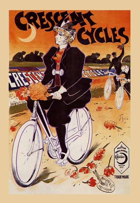   Bicycle Crescent Cycles Bike Amsterdam Vintage Poster Repro FREE S/H