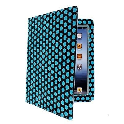 The New iPad 3 / iPad 2 Polka Dot Magnetic Leather Case Smart Cover 
