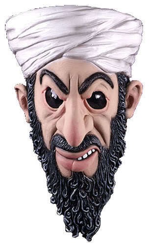 Adult Osama Bin Laden Famous Dead Terrorist 3/4 Latex Costume Mask