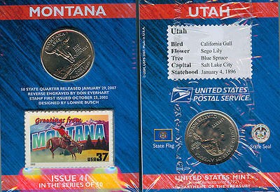 2007 Set State Quarters and Stamp Offered By the U S P O ( 5 Qs 5 