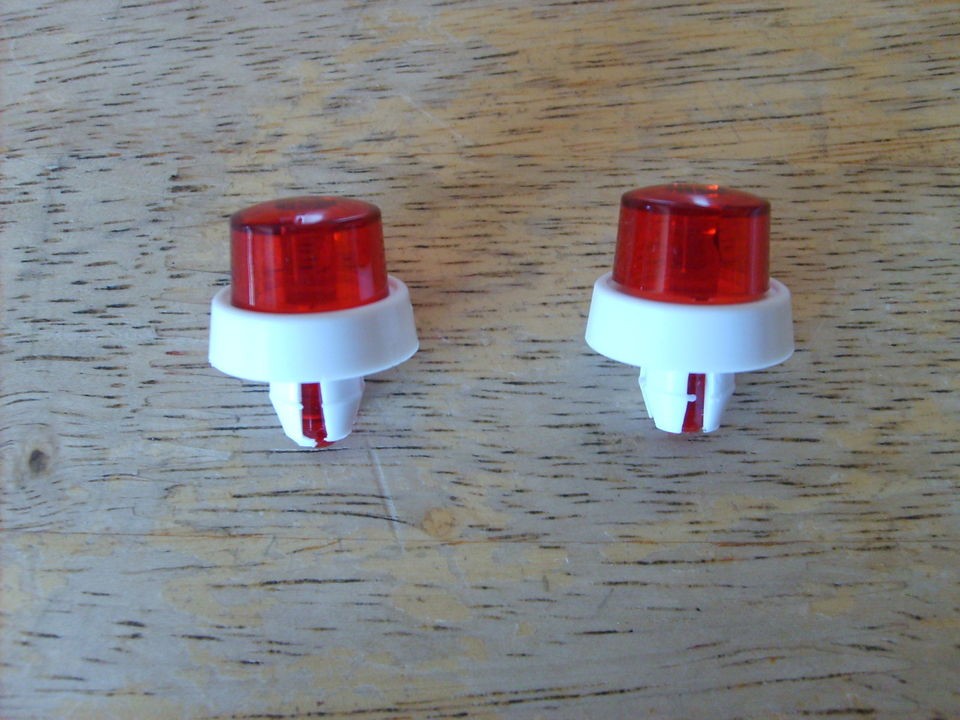   TWO REPRO   RED & WHITE PLASTIC BEACON LIGHTS FOR YOUR TONKA   PARTS