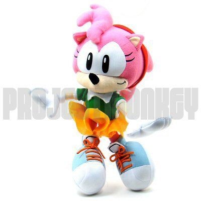 Sonic The Hedgehog Amy Rose Plush Doll Sega Anime Genuine Officially 
