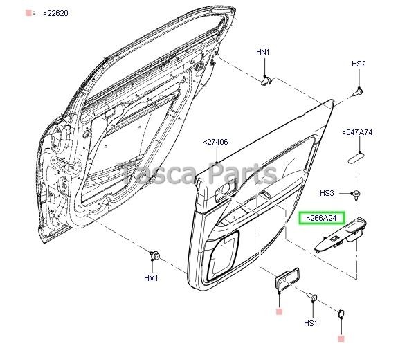 Ford Fusion Interior Door Handle In Door Panels Hardware