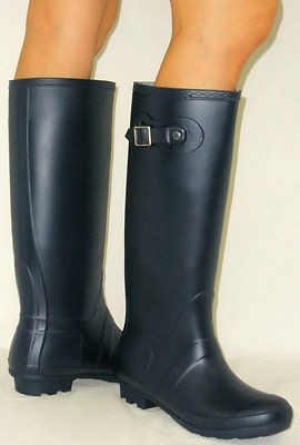 SO CUTE Flat GALOSHES WELLIES RUBBER RAIN Boot Riding Hunter Style 