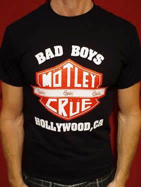 Motley Crue t shirt girls tour 87 bad boys vintage style mens 