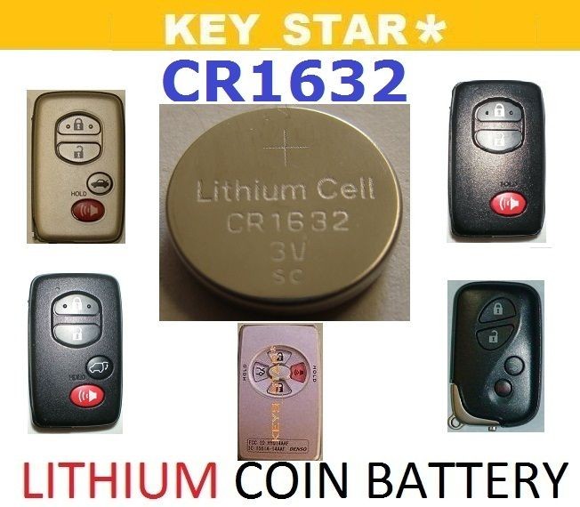   LEXUS + TOYOTA SMART KEY REMOTE 3V LITHIUM COIN BATTERY CR1632 CR 1632