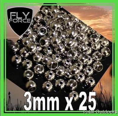   SILVER BEADS FOR FLY TYING FLY FISHING BEADS 3mm FLY FISHING BEADS
