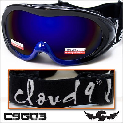   Goggles New ANTI FOG LENS Motorcycle BLUE Ski Jump Mobile Bike C9G03