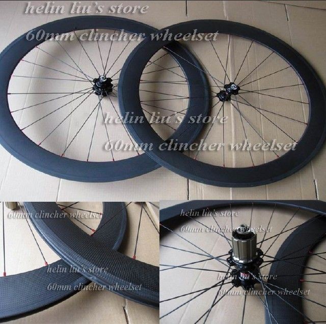 carbon wheelset/700c 60mm clincher carbon wheels