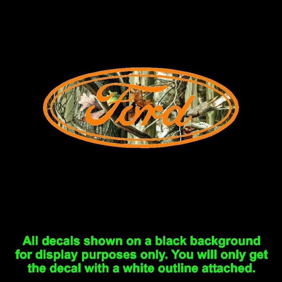 Camo Ford oval Window Decal Ford Truck F 150 F 250 F 350