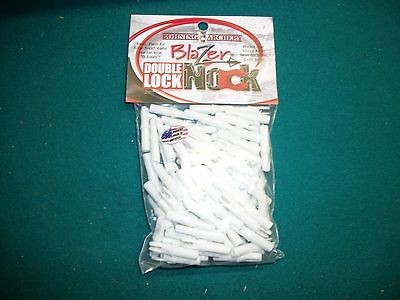 25 Pack Bohning Blazer Double Lock Nocks White fits Easton Victory 