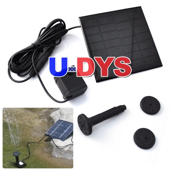 Solar Panel Power Submersible Fountain Pond Water Pump US