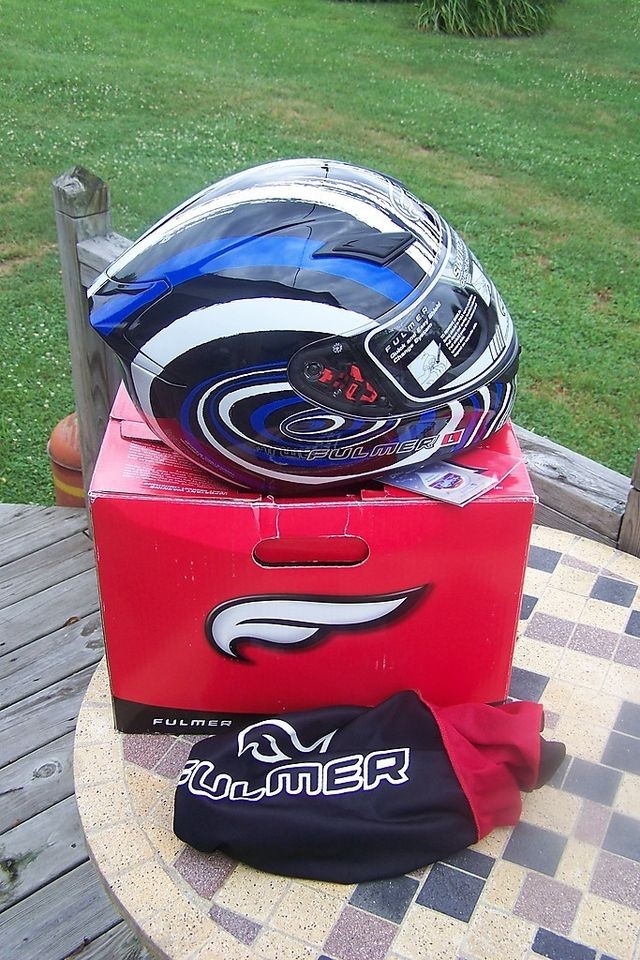Fulmer Full Face Motorcycle Helment NIB X Large Blue