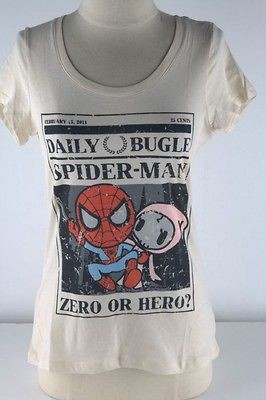 Tokidoki Cream Zero or Hero Spiderman Tee Shirt Junior 3643