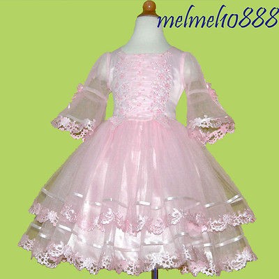 WM38 BridesMaid/Baby Party Flower Girls PINK dress 1 2YRS