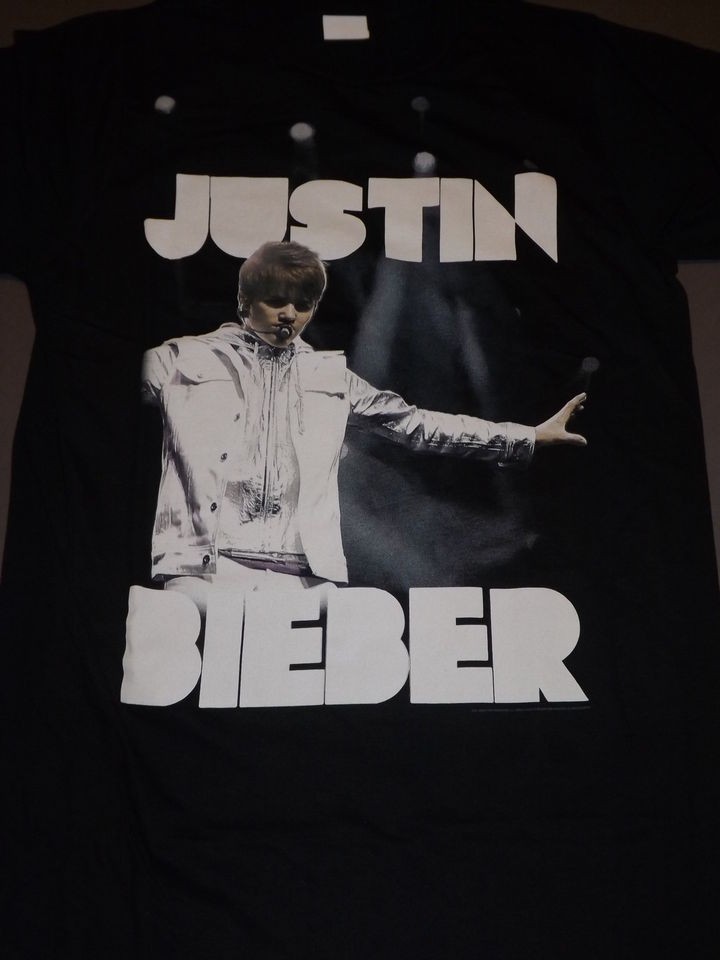 JUSTIN BIEBER Never Say T Shirt **NEW band music concert tour Slim Fit