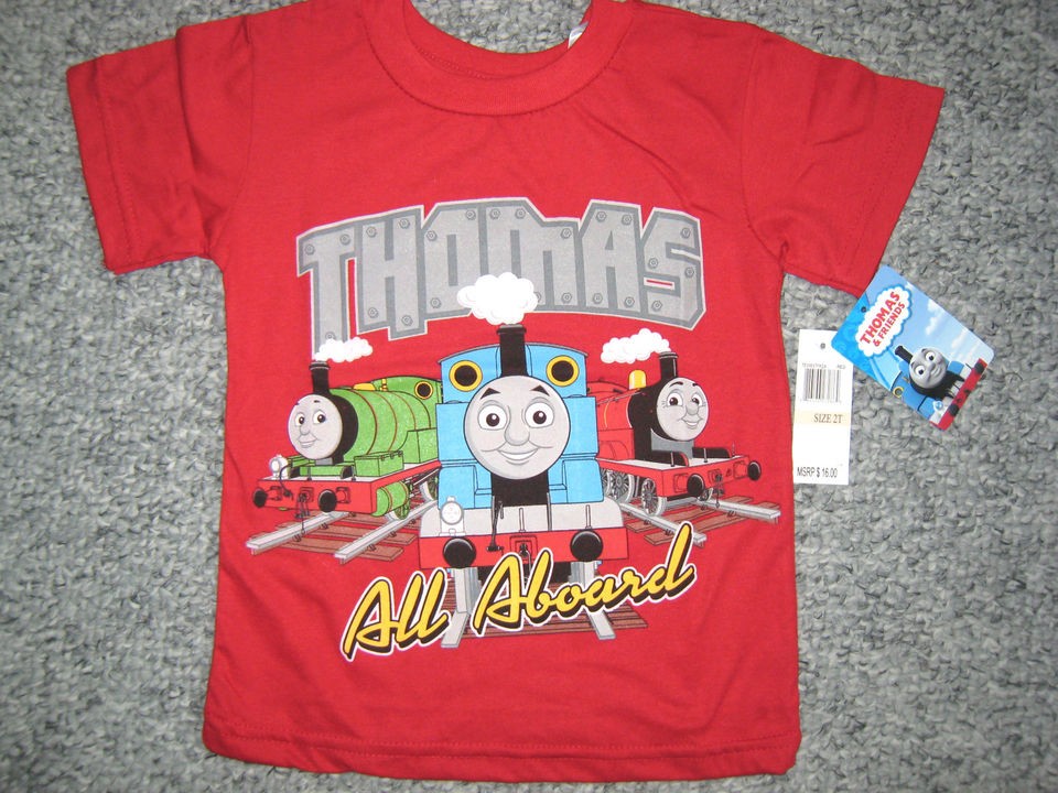 Boys Girls Thomas the Train Percy James Red Short Sleeve Shirt All 