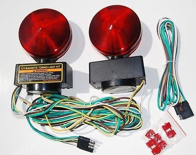 TOWING MAGNETIC TOW LIGHT TRAILER TAIL BOAT TRUCK utility brake wiring 