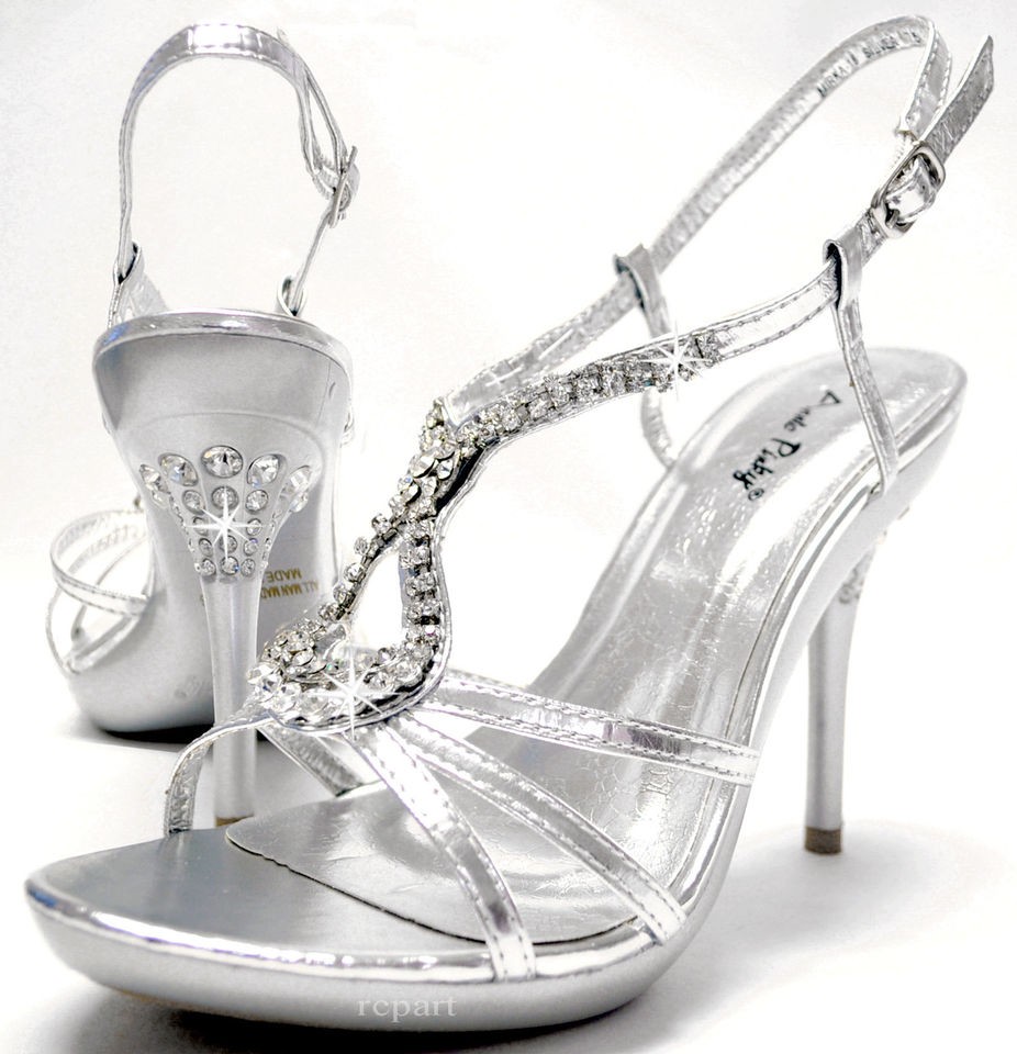 New womens shoes stilettos high heel rhinestones party wedding prom 