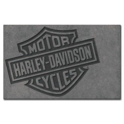 HARLEY DAVIDSON Motorcycle Bar & Shield 5 x 8 Large Area Rug   New 