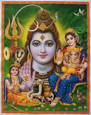 Lord Shiva, Devi Parvati, Ganesh, Kartik   POSTER   9x11 (#424)