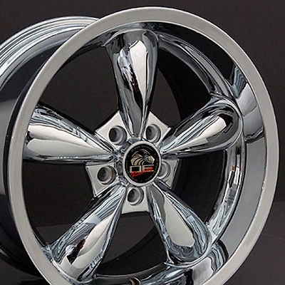   10 Chrome Bullitt Bullet Style Wheels 05 Rims Fit Mustang® GT 05 Up
