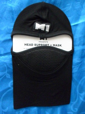 M1 COTTON SPANDEX PROTECTIVE FILTERED BALACLAVA FACE MASK BLACK NEW 