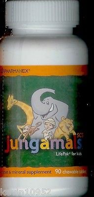 LIFE PAK FOR KIDS JUNGAMALS PHARMANEX 90 CHEWABLES (450 TOTAL)