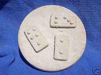 sand and plaster dominoes wall art 